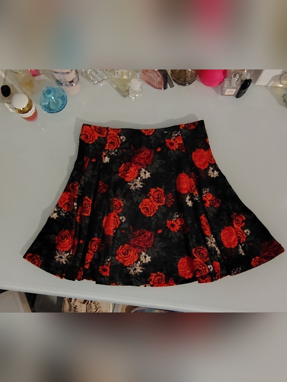 Frenchi Roses Mini Skirt - Picture 6 of 11